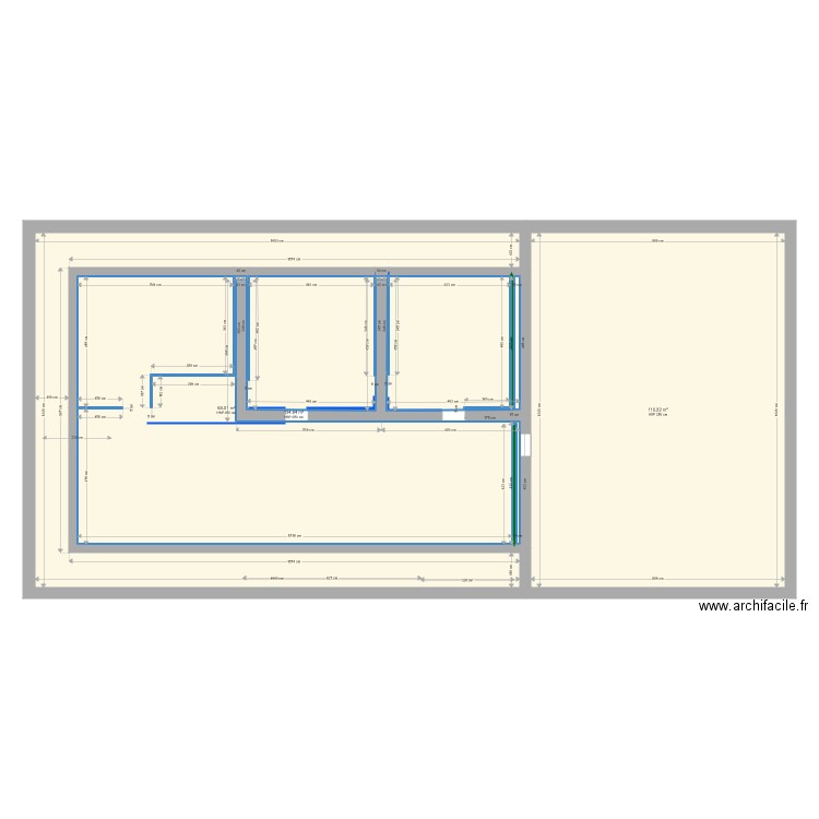 Projet V3 terrasse. Plan de 0 pièce et 0 m2