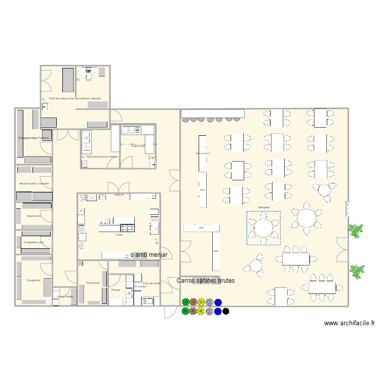 uni. Plan de 15 pièces et 297 m2