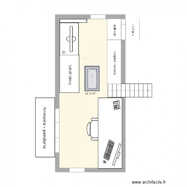 ma chambre projet . Plan de 0 pièce et 0 m2