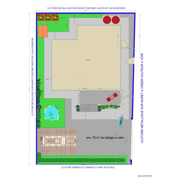 AMENAGEMENTS EXTERIEURS. Plan de 0 pièce et 0 m2