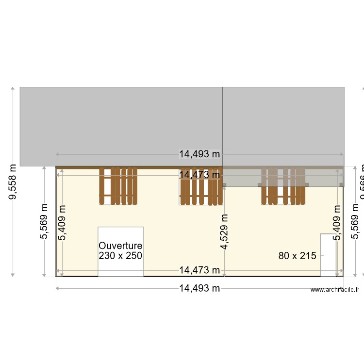 facade est actuelle1. Plan de 1 pièce et 78 m2