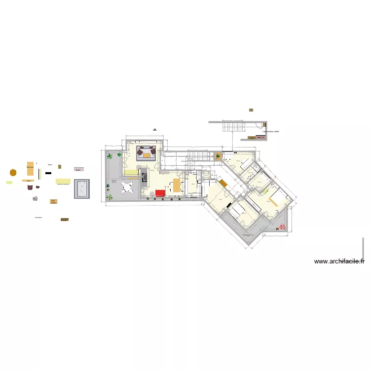 caslano meublé. Plan de caslano meublé. Plan de