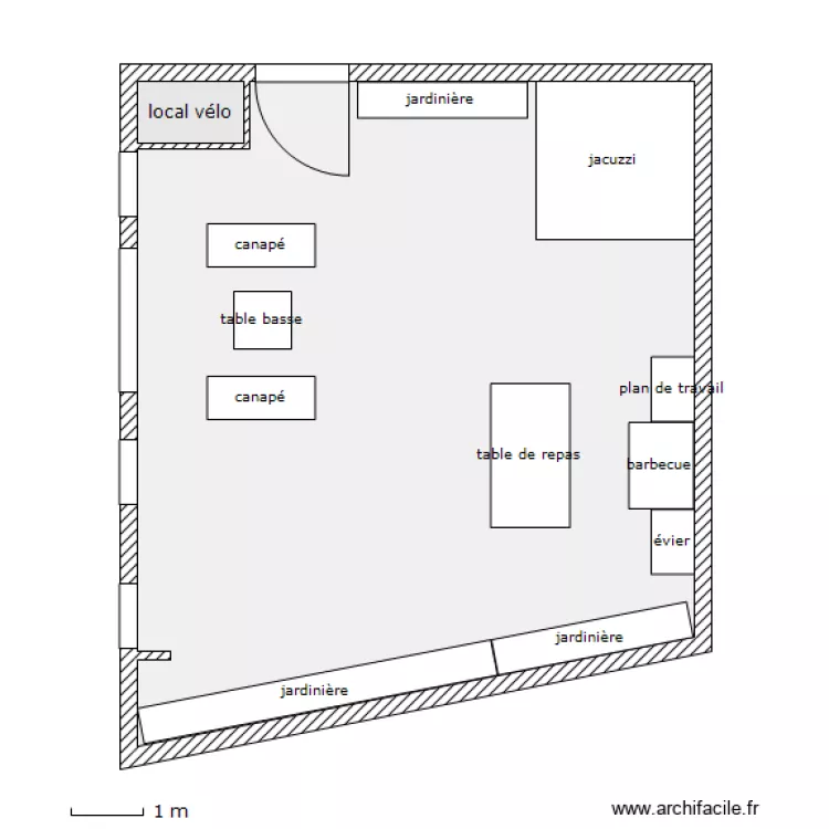 terrasse grasse. Plan de terrasse grasse. Plan de