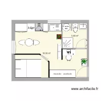 Appartement 1er &eacute;tage droit vide