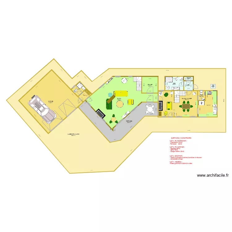 PLAN PC MODIFIE 4 EXISTANT. Plan de 