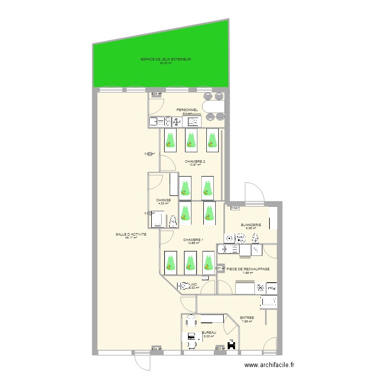 LYON 121 av Jean Jaurès AMENAGE. Plan de 0 pièce et 0 m2