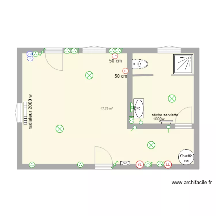 extension STUDIO 2. Plan de 