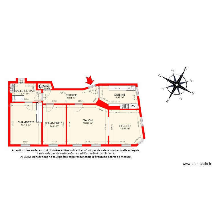 BI7648 ef temp. Plan de 11 pièces et 84 m2