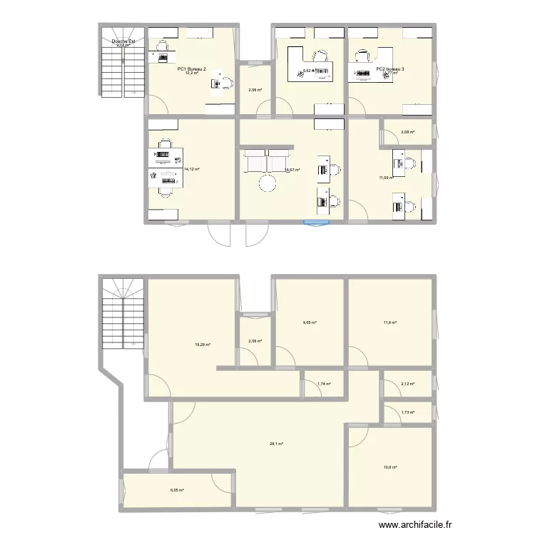 Plan bureau Leproserie. Plan de 