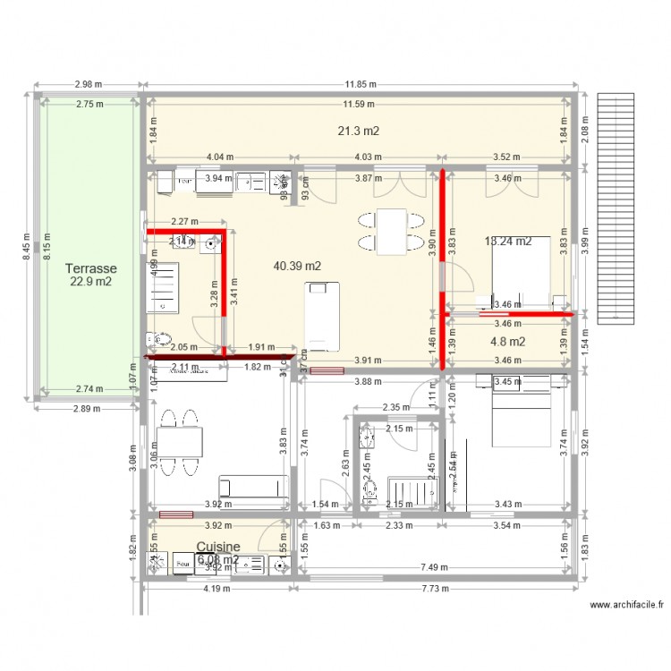 plan villa RDC. Plan de 0 pièce et 0 m2