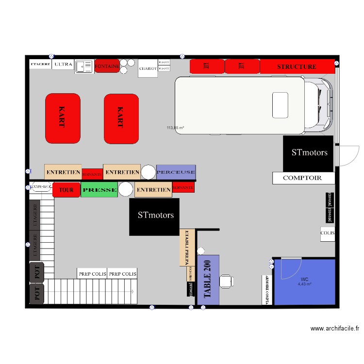 atelier 120 m2 ST BERTHEVIN. Plan de 0 pièce et 0 m2