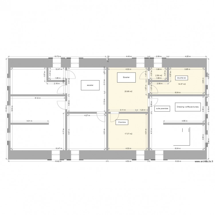 Chambres Combles. Plan de 0 pièce et 0 m2