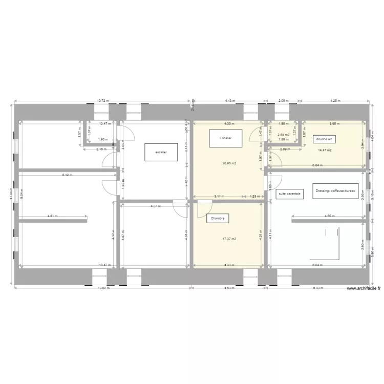 Chambres Combles. Plan de Chambres Combles. Plan de
