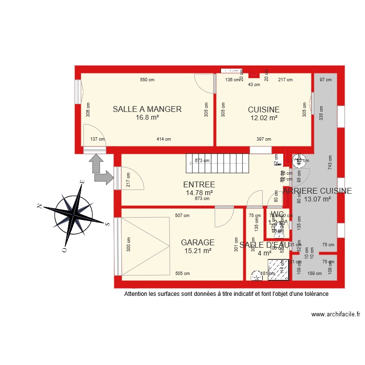 BI 5459 RDC côté. Plan de 0 pièce et 0 m2