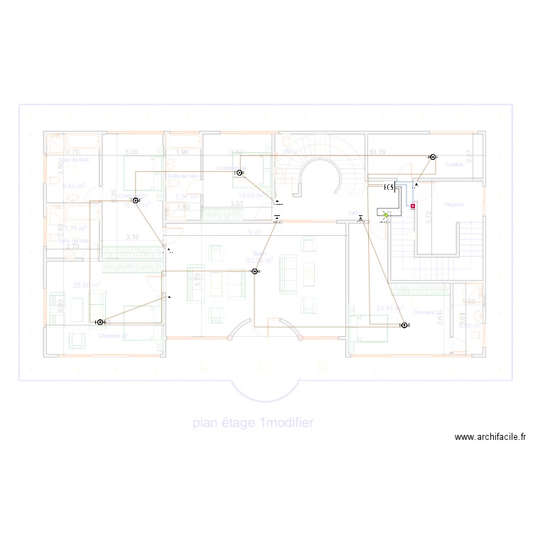 SSI Etage 1 maison DGA. Plan de 0 pièce et 0 m2