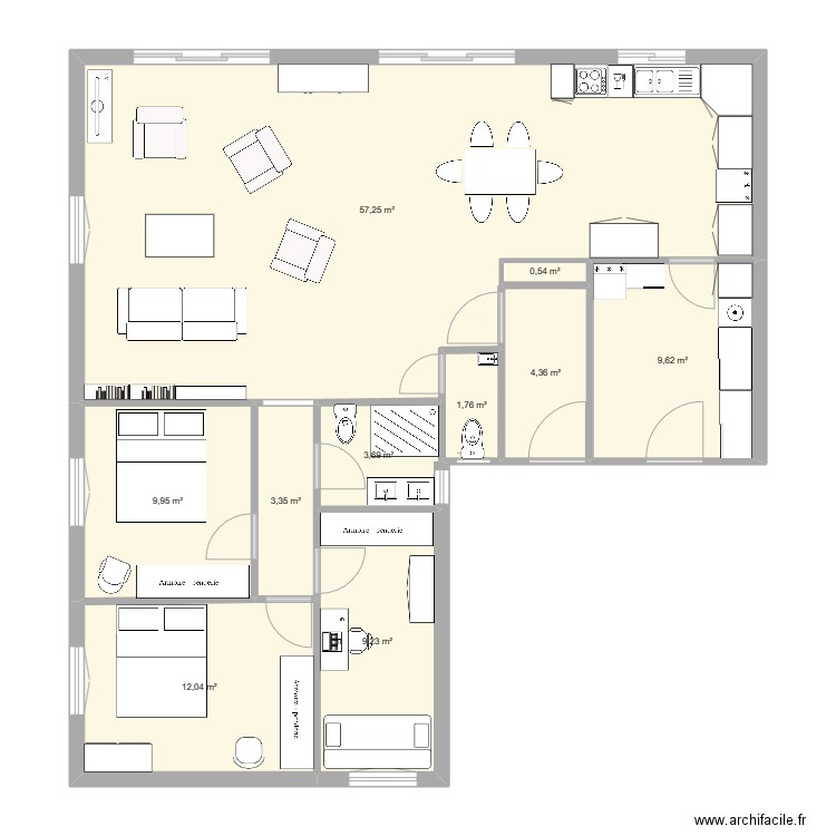 plan de maison 1. Plan de 10 pièces et 112 m2