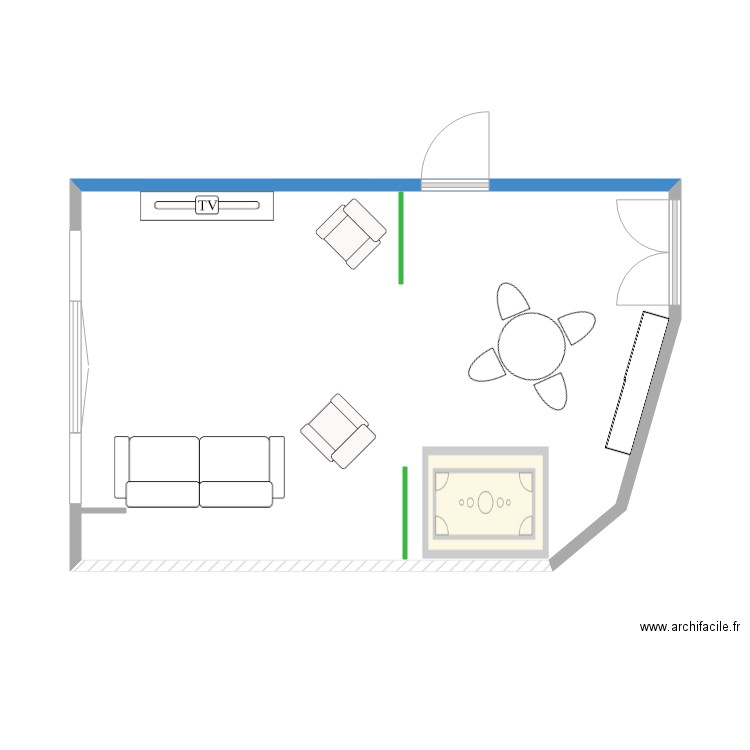 Salon Les Flots Papillons Blancs P1. Plan de 0 pièce et 0 m2