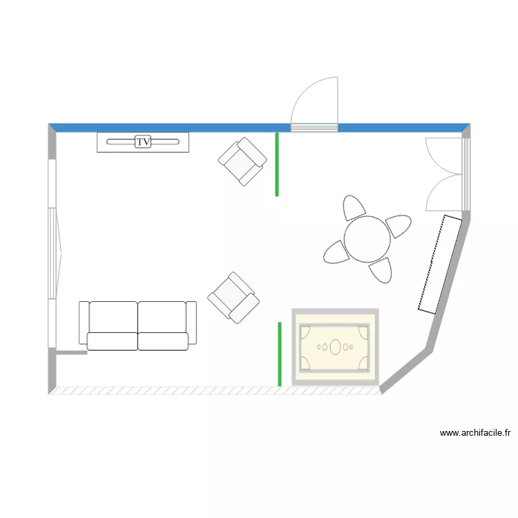 Salon Les Flots Papillons Blancs P1. Plan de 