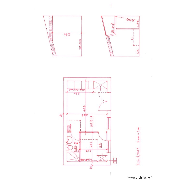 plan studio final. Plan de 0 pièce et 0 m2