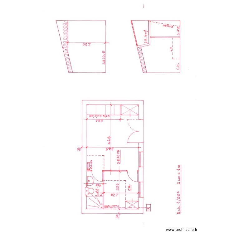 plan studio final. Plan de 0 pièce et 0 m2