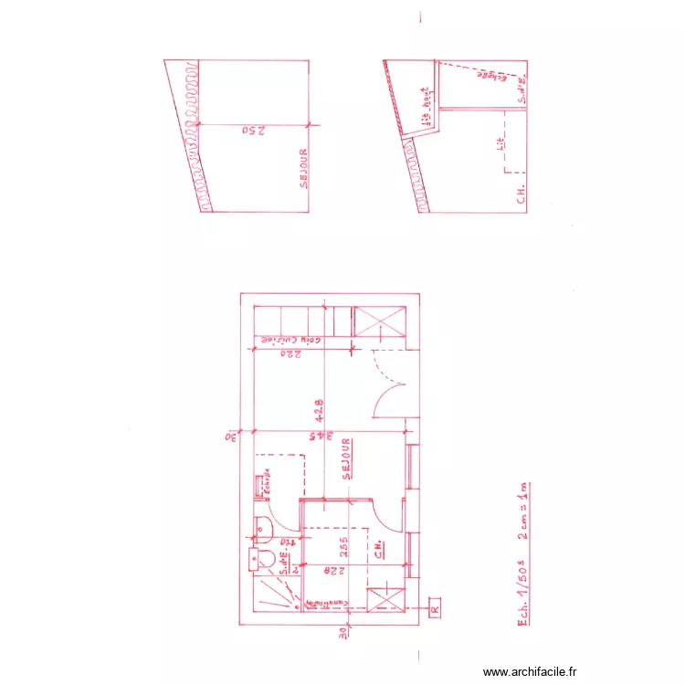 plan studio final. Plan de 