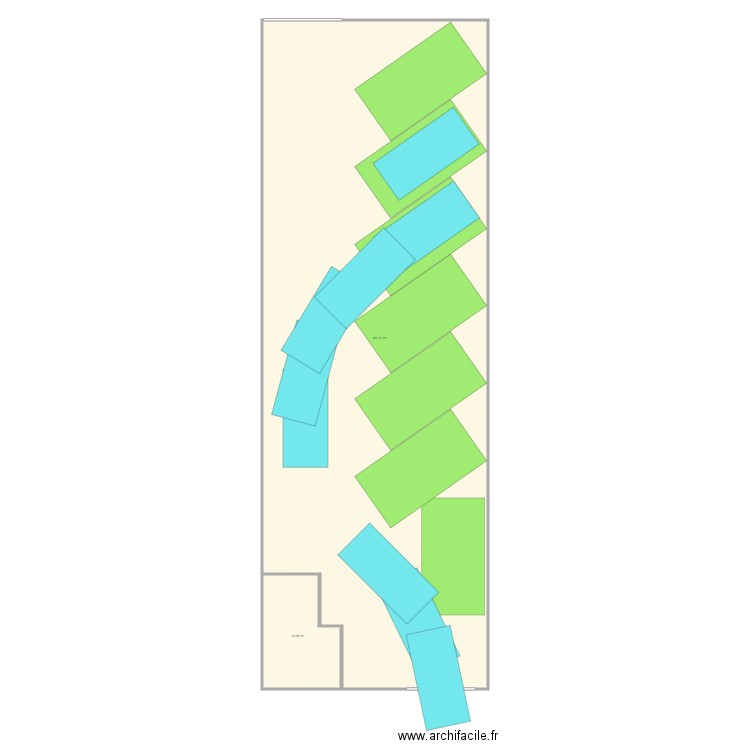 Bonneuil BAT 215. Plan de 2 pièces et 387 m2