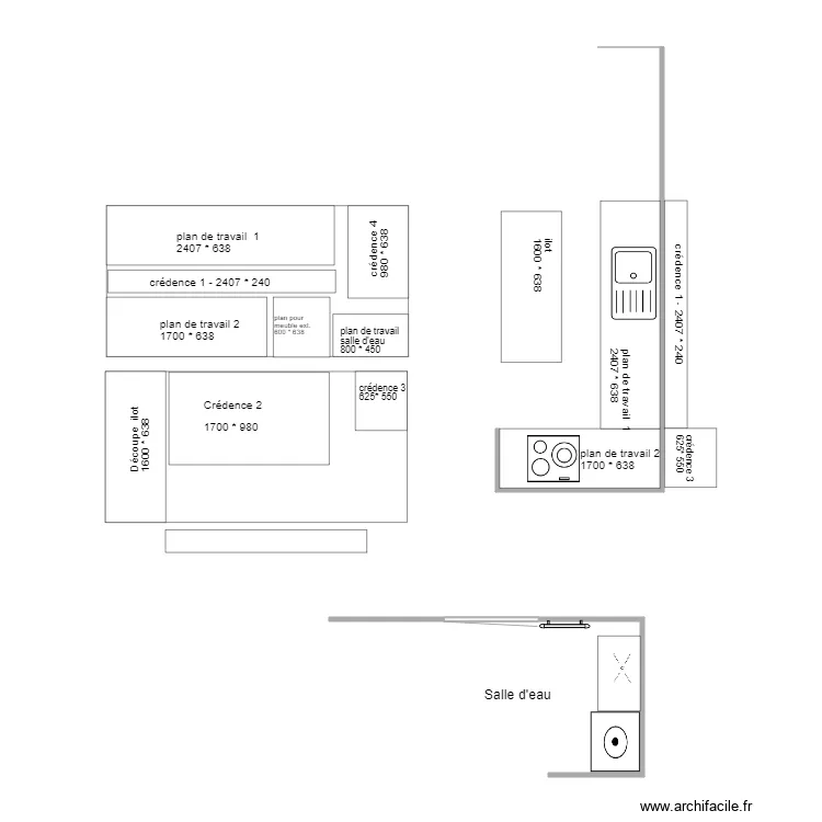 plan de travail cuisine 4. Plan de 