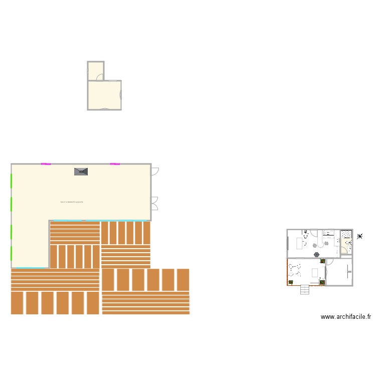 lodge2. Plan de 4 pièces et 127 m2