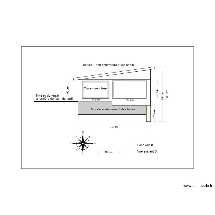 plan orangeraie face ouest1. Plan de 0 pièce et 0 m2