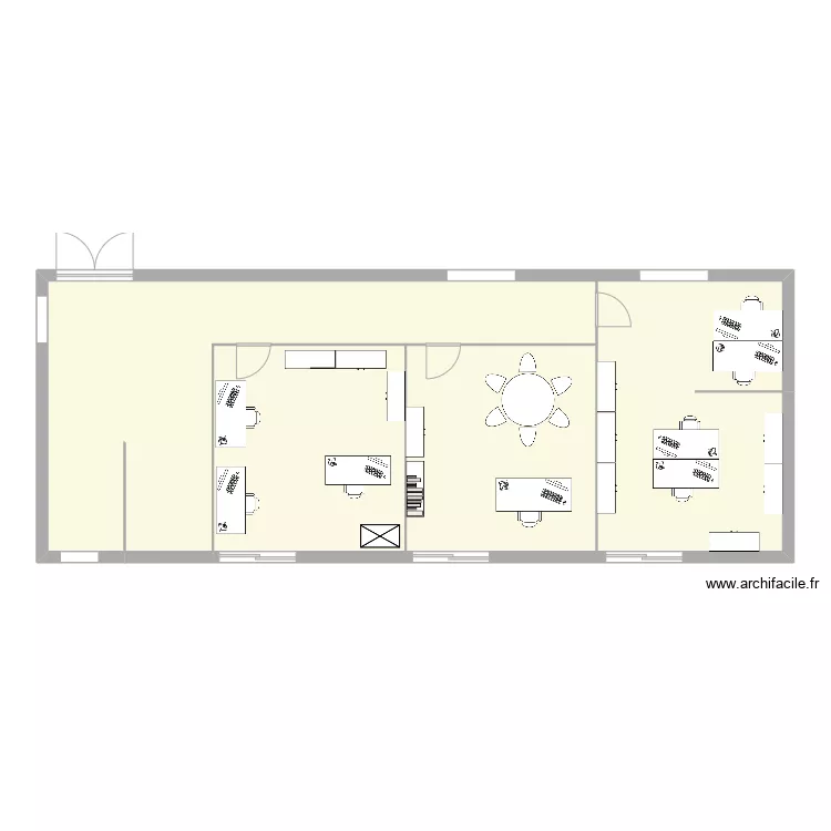 New Bureaux bois. Plan de 