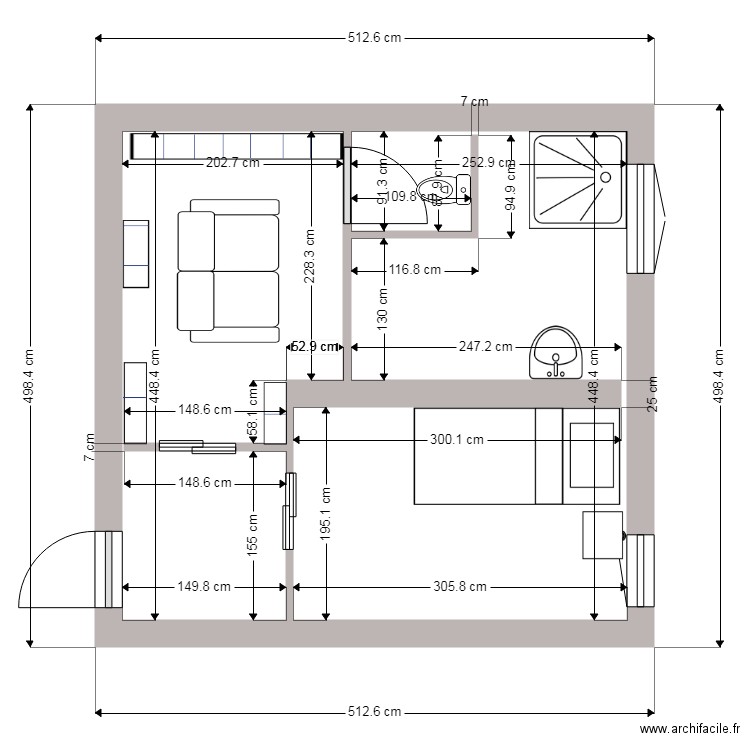  projet vestiaire femmes existant . Plan de 0 pièce et 0 m2