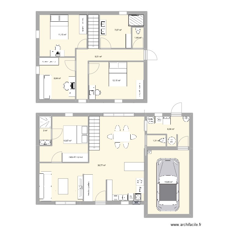 test 2. Plan de 0 pièce et 0 m2