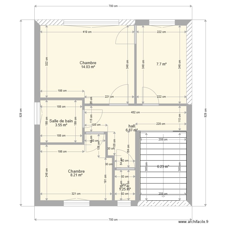 amiens 35 hotoie plan origine 1er étage. Plan de 0 pièce et 0 m2