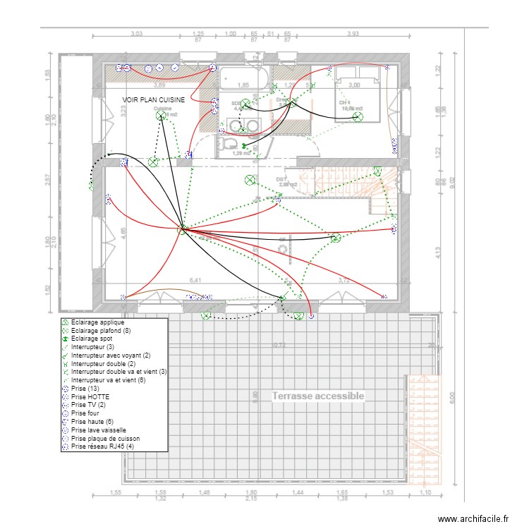 venele etage  1 unifilaire. Plan de 0 pièce et 0 m2