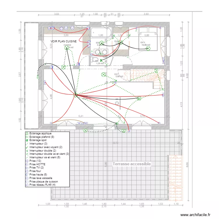 venele etage 1 unifilaire. Plan de venele etage 1 unifilaire. Plan de