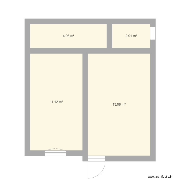 Studio. Plan de 0 pièce et 0 m2