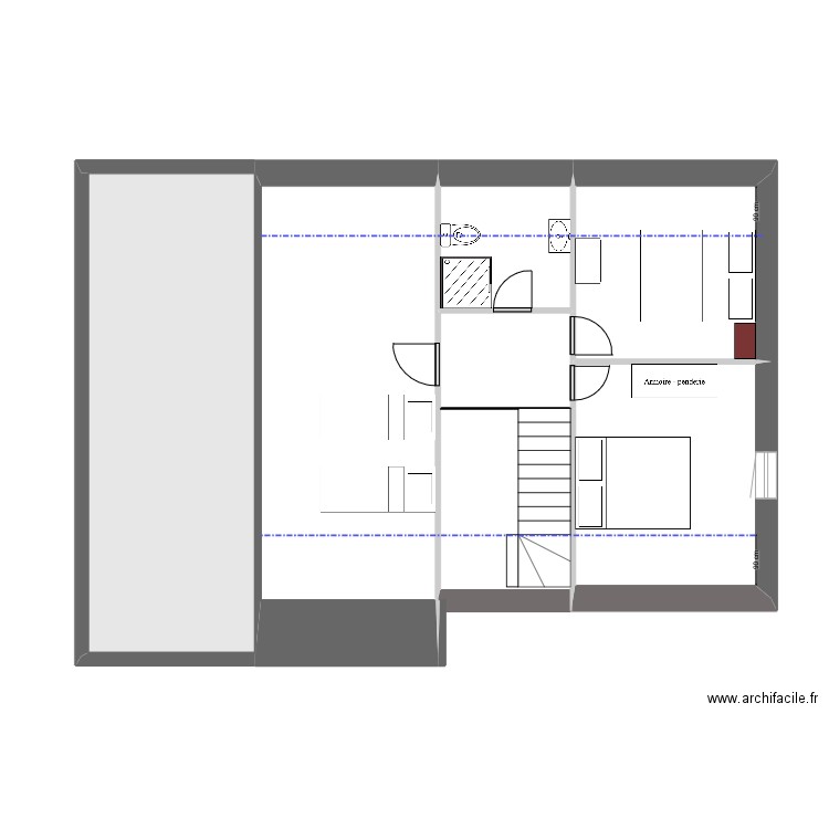 Grèbes 27 - Et1 - R. Plan de 6 pièces et 75 m2