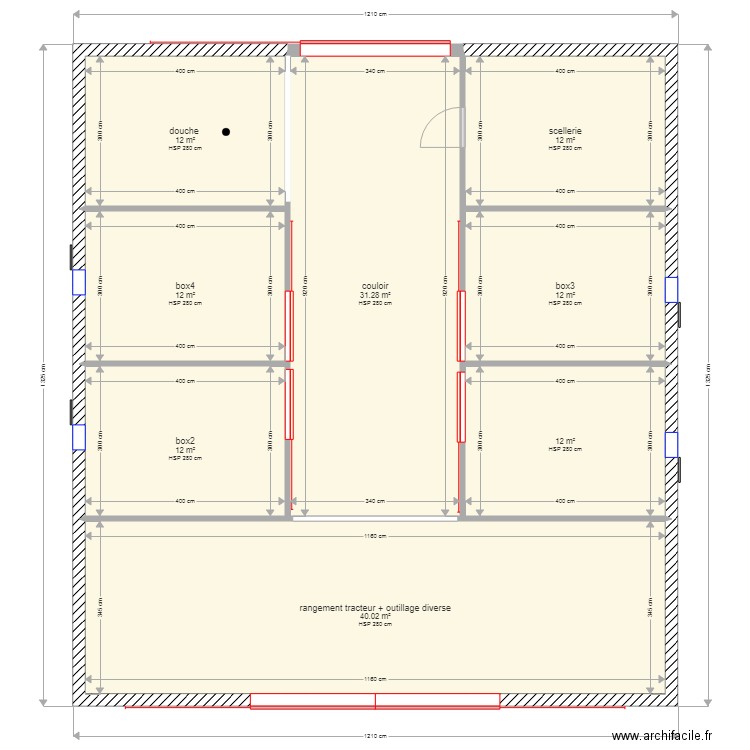 box chevaux. Plan de 0 pièce et 0 m2