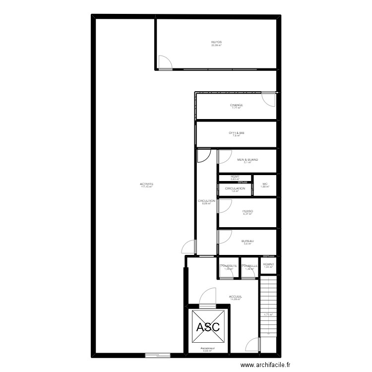 91 Yerres 32 Parc projet 31082022. Plan de 33 pièces et 428 m2