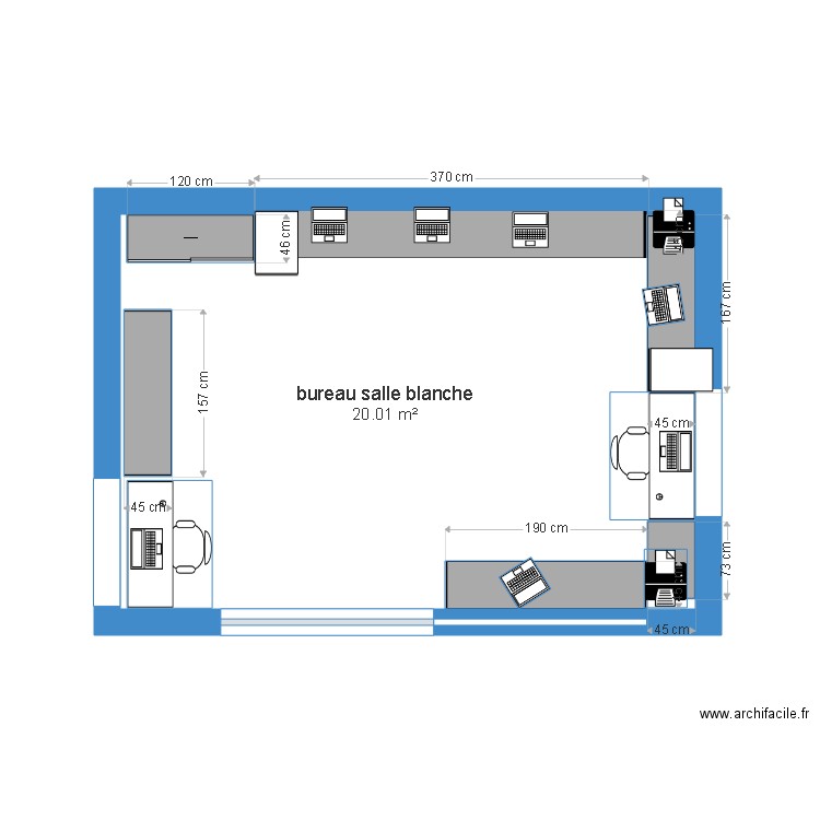 bureaux salle blanche. Plan de 0 pièce et 0 m2