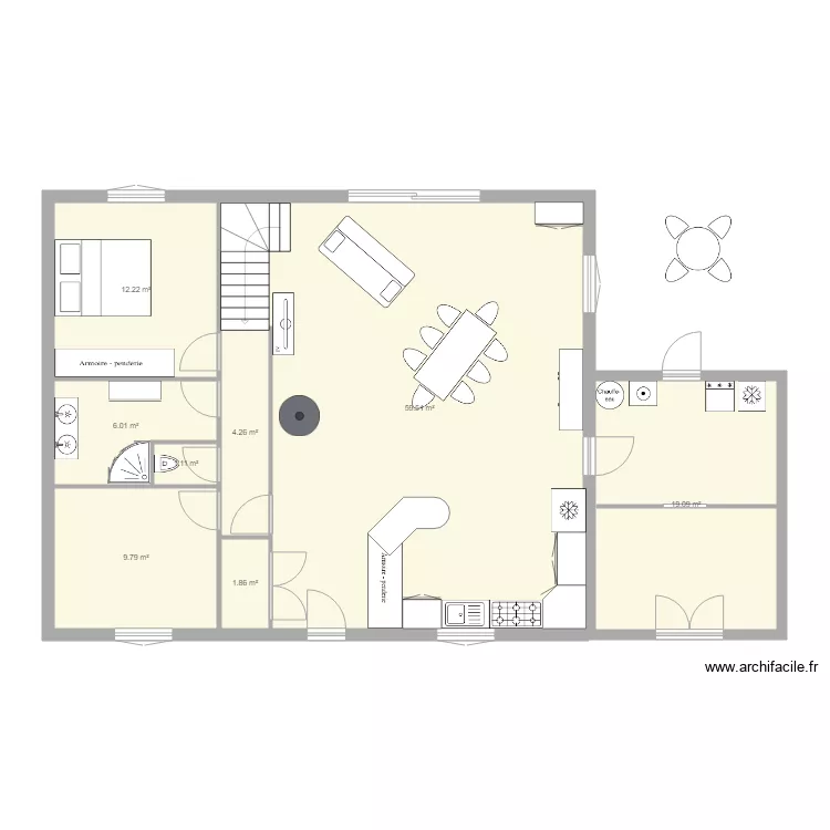 chalet remi4. Plan de 