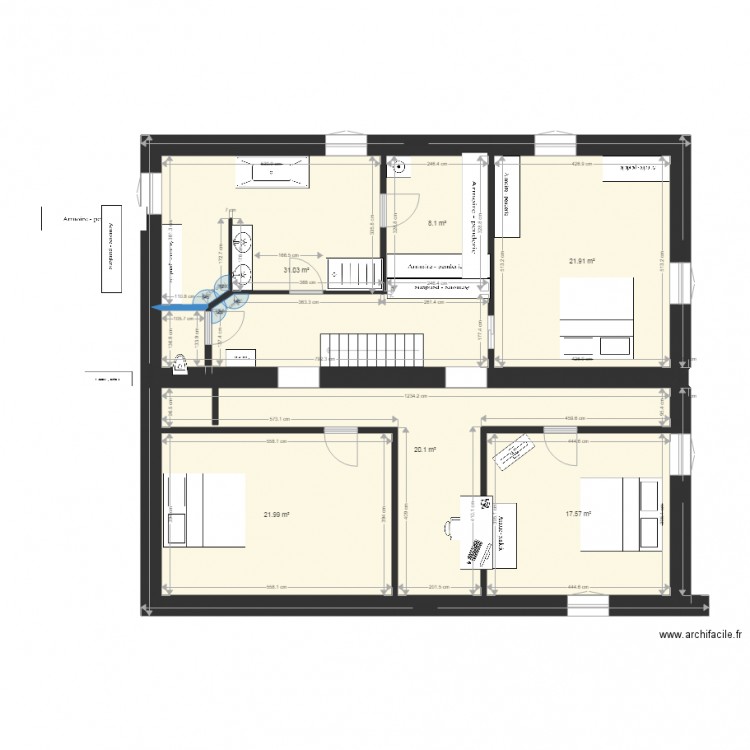 étage 1er avril 2017. Plan de 0 pièce et 0 m2