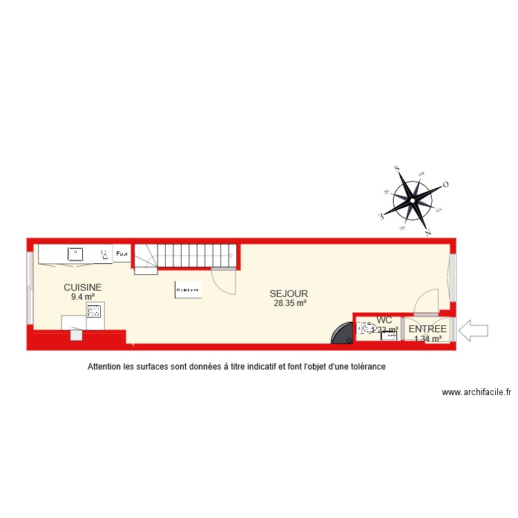 6368 ouafae rdc. Plan de 0 pièce et 0 m2