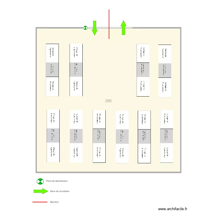 Cantine. Plan de 