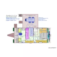 Roulotte 550 cm 4 places G