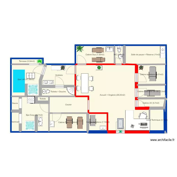 sun and spa Maud . Plan de 