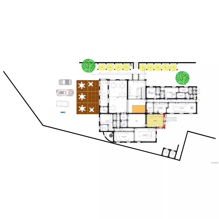 hotel les trois chenes modifi&eacute; demande prealable. Plan de 
