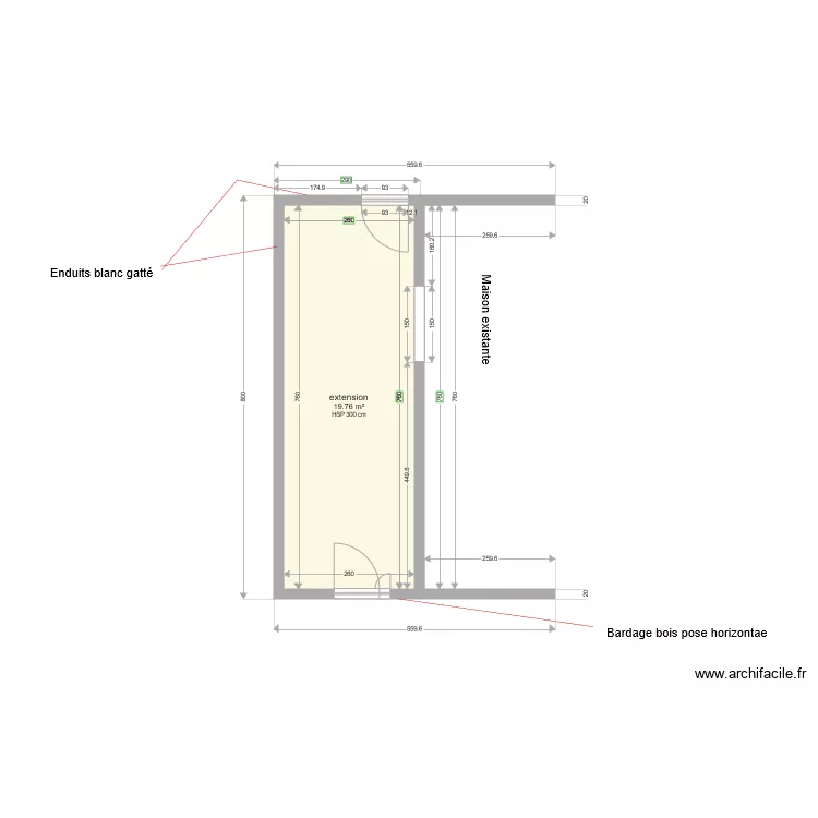 extension st martin. Plan de 
