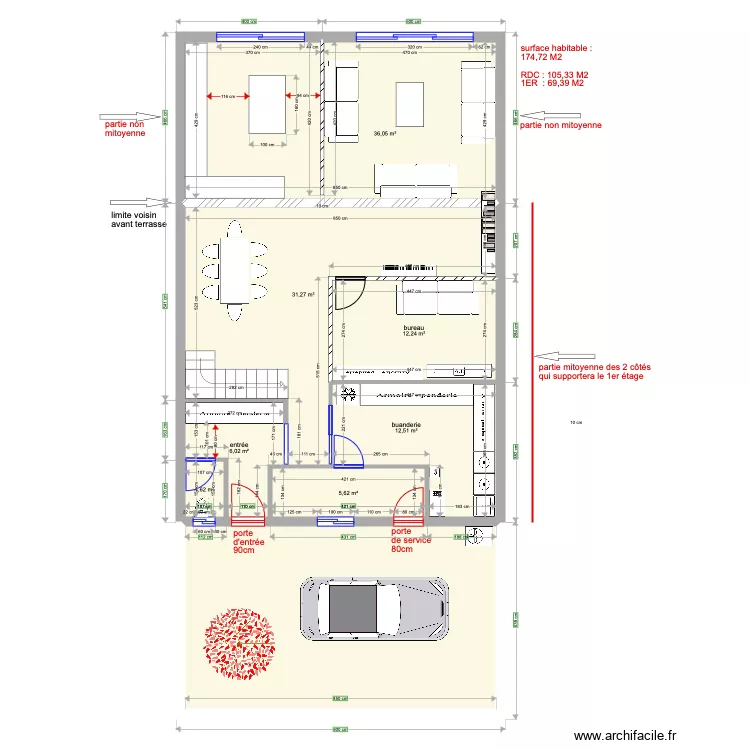 AM Deneuville. Plan de 