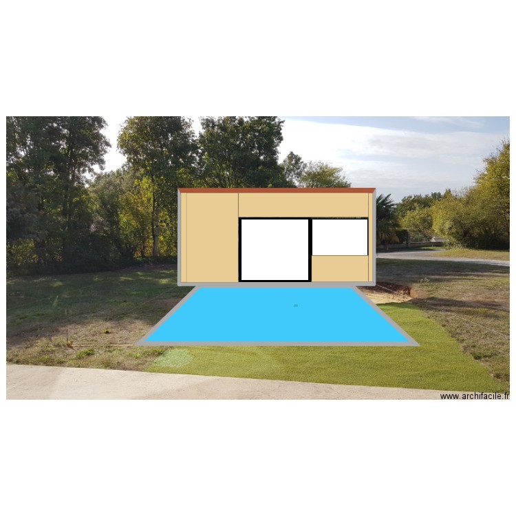 Vue de face avec photo. Plan de 0 pièce et 0 m2